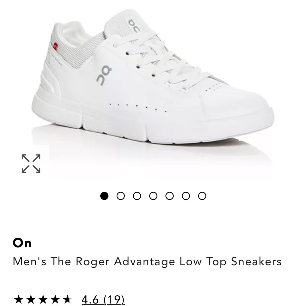 On Roger Advantage Shoe all white